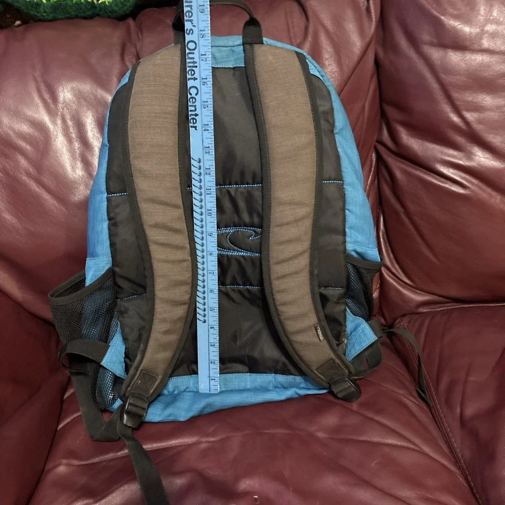 vintage O'Neil Blue Grey Travel Backpack 5 Pocket Read